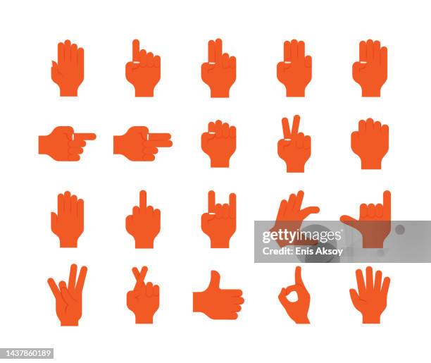 hand gestures - four hands icon stock illustrations