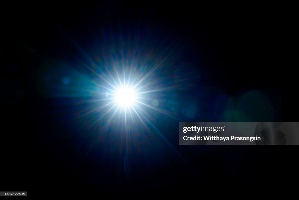 Lens Flare, Light - Natural Phenomenon, Black Background,