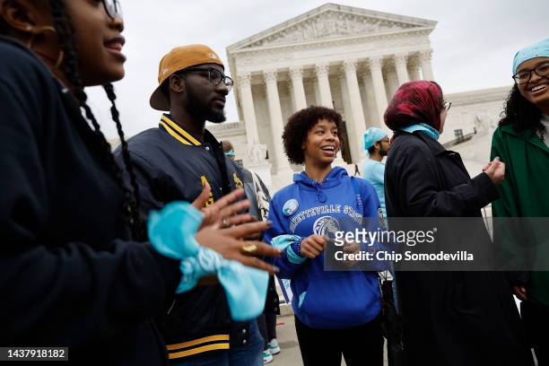 Students from Harvard College, North Carolina Agricultural and Technical State University and other HBCUs join fellow proponents of affirmative...