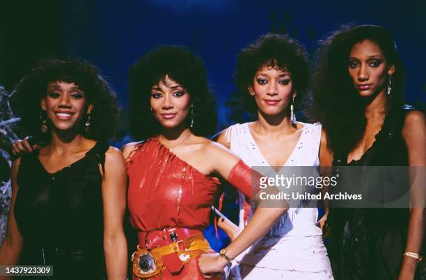 Sister Sledge, amerikanische Disco, Funk und Soul Sängerinnen, Musikquartett mit den Schwestern: Kathy, Joni, Kim und Debbie, TV Auftritt in...