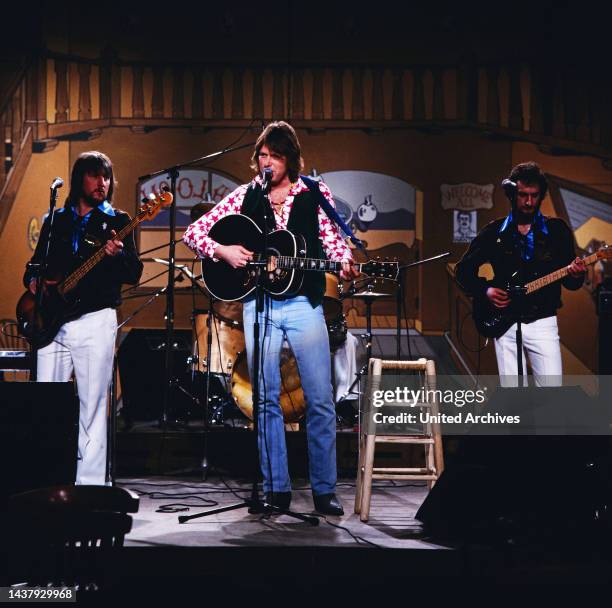 Country Musik mit Gunter Gabriel, Fernsehshow vom Bayerischen Rundfunk, im Bild: Gunter Gabriel, deutscher Countrymusik Sänger, Deutschland, 1981.