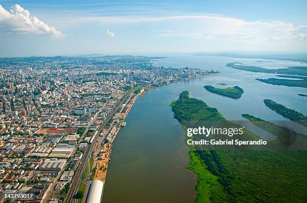 aerial view of porto alegre - rio grande do sul stock-fotos und bilder