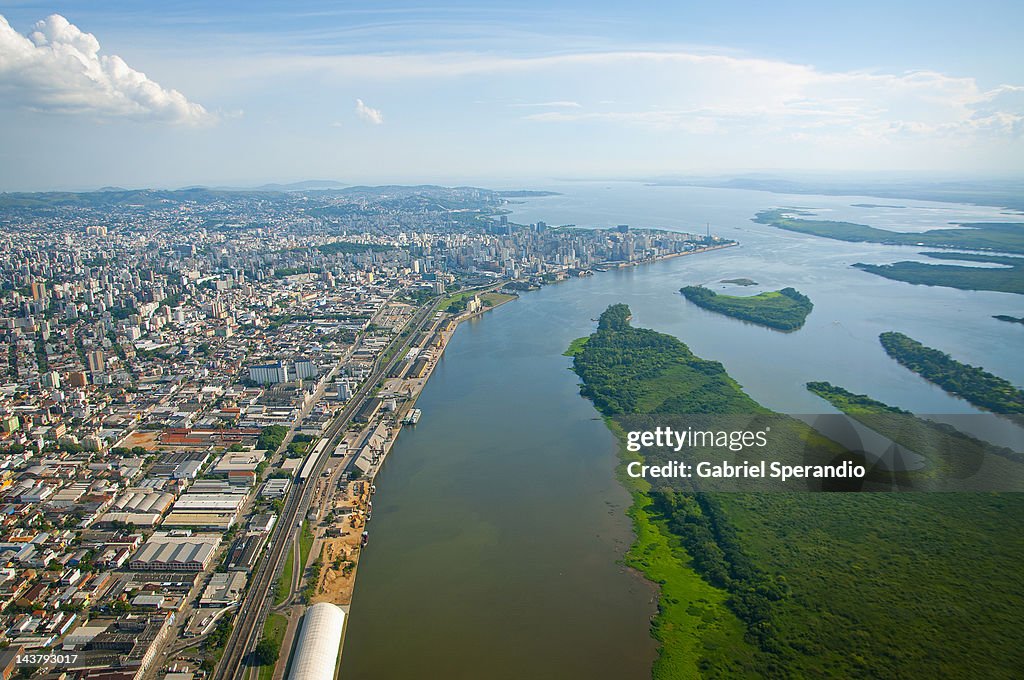 Aerial view of Porto Alegre