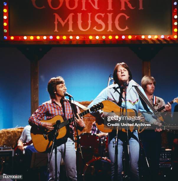 Country Musik mit Gunter Gabriel, Fernsehshow vom Bayerischen Rundfunk, im Bild: Gunter Gabriel, deutscher Countrymusik Sänger, Deutschland, 1981.