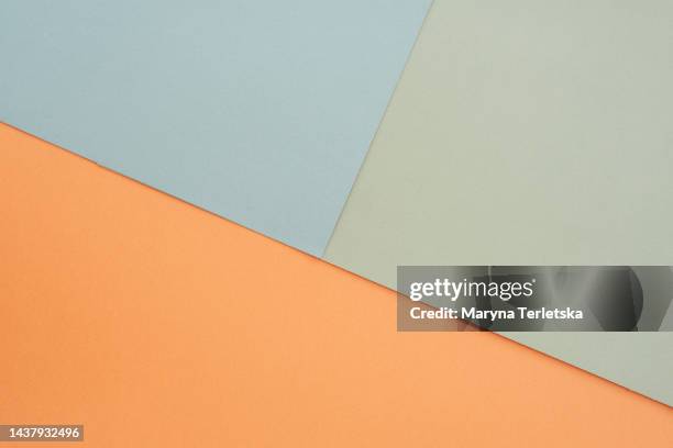 universal colored background. background for text and pictures. paper base. copy space. pastel color background in orange, gray and green tones. - modelo de base fotografías e imágenes de stock
