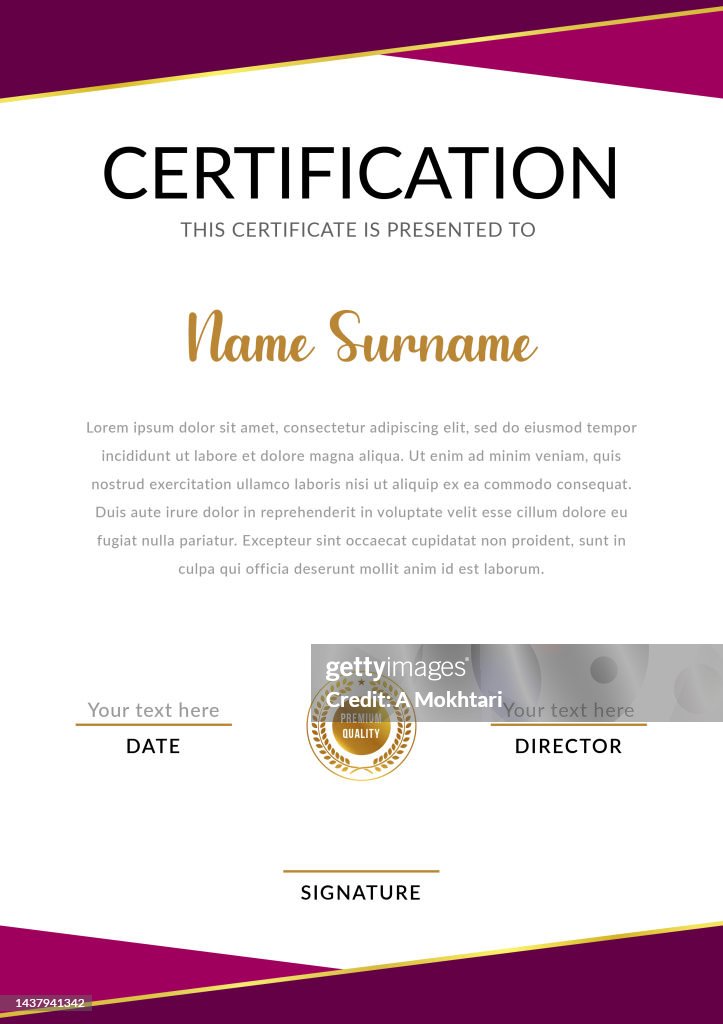 Certificate of achievement template.
For diploma, prizes, business, certificates, universities, schools and companies.