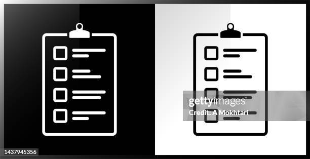 folder with clip and checkbox. - binder clip vector stock illustrations