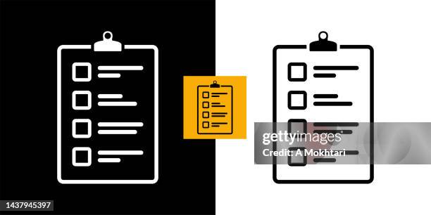 folder set with clip and checkbox. - record management stock illustrations