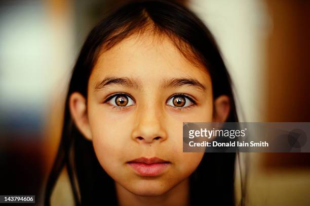 portrait of girl - child face foto e immagini stock