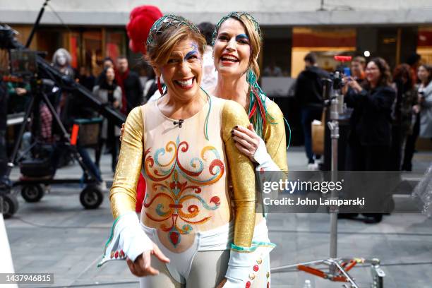 Hoda Kotb and Savannah Guthrie attend 2022 Halloween on "Today" at Rockefeller Plaza on October 31, 2022 in New York City.