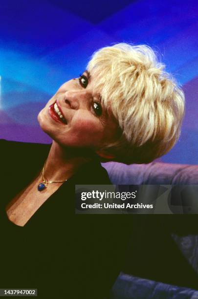 Ingrid Steeger, deutsche Schauspielerin, Portrait, Deutschland, circa 1991.