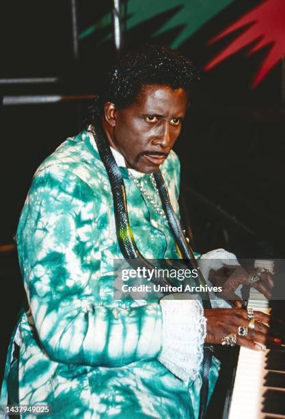 Screamin' Jay Hawkins, auch Jalacy Hawkins, amerikanischer Blues Sänger, Auftritt in Deutschland, circa 1991.