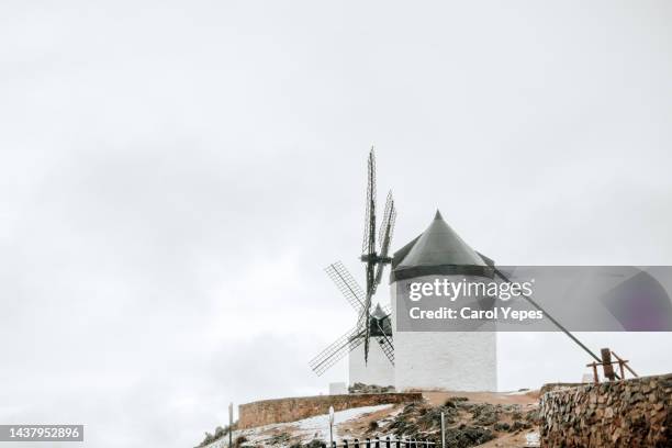 consuegra windmils in castilla la mancha, spain - castilla y león stock pictures, royalty-free photos & images