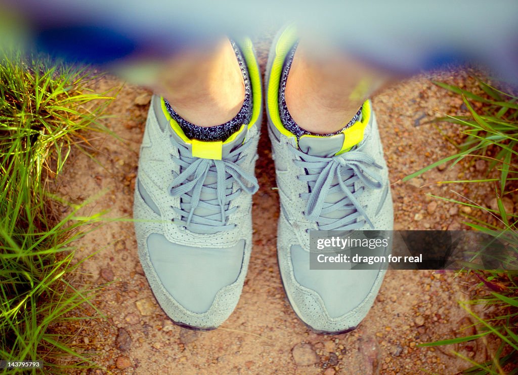 Grey sneakers