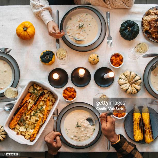 thanksgiving vegan dinner - candlestick holder stock pictures, royalty-free photos & images