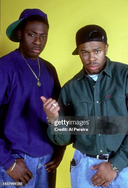 Rap Group Pete Rock and CL Smooth appear in a portrait taken on April 13, 1992 in New York City.