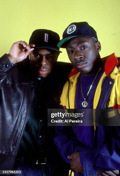 Rap Group Pete Rock and CL Smooth appear in a portrait taken on April 13, 1992 in New York City.