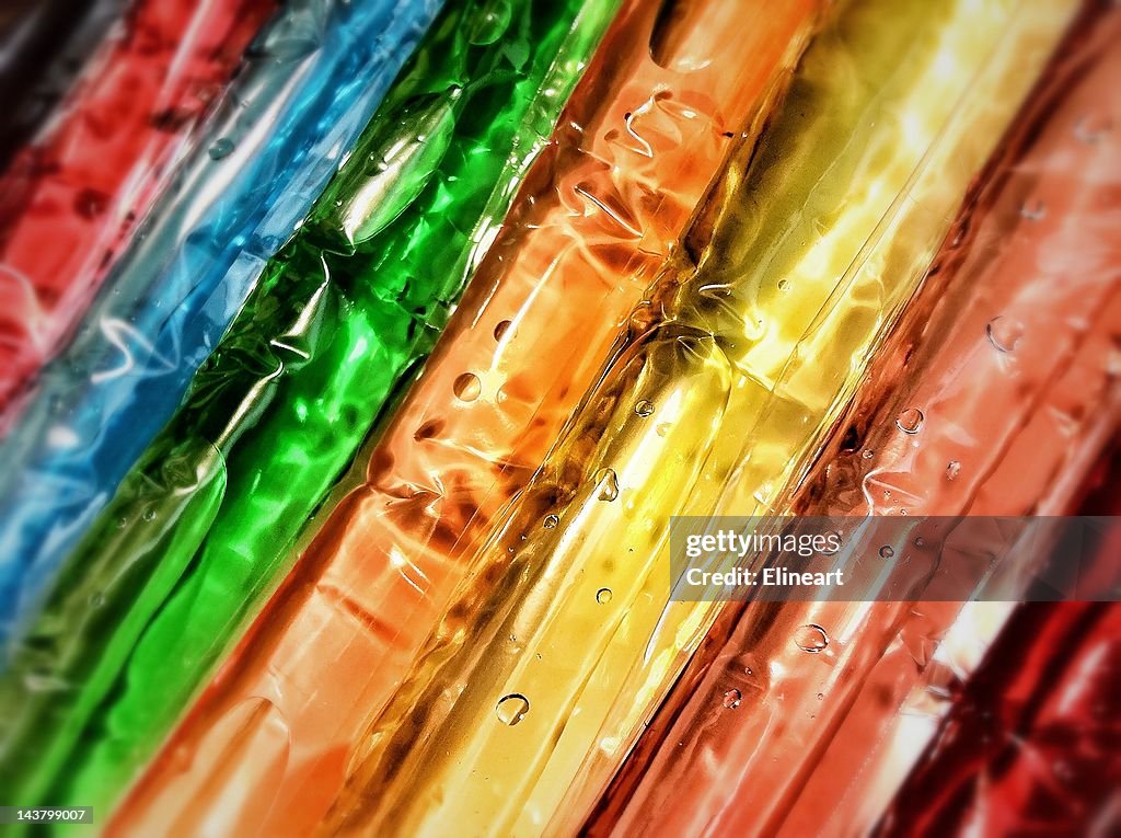 Tube Color Popsicles Multicolored Plastic Tube Popsicles High-Res Stock Photo - Getty Images