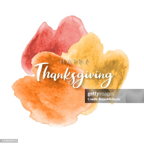 happy thanksgiving watercolor background, card. vector - watercolor thanksgiving stock illustrations