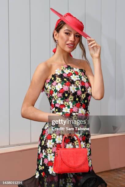 Demi Brereton during 2022 Melbourne Cup Day at Flemington Racecourse on November 1, 2022 in Melbourne, Australia.