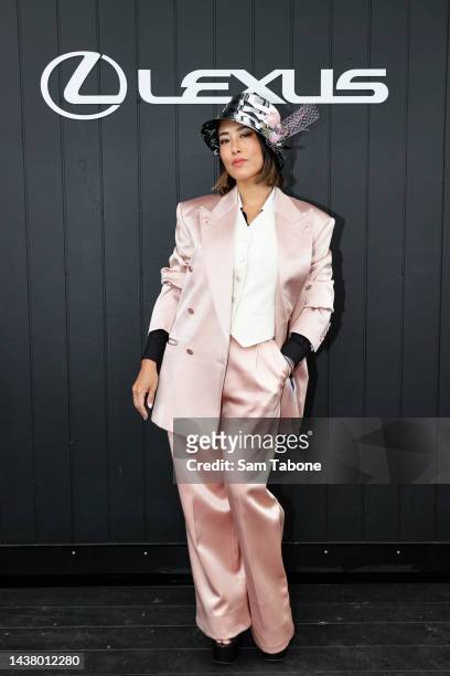 Melissa Leong during 2022 Melbourne Cup Day at Flemington Racecourse on November 1, 2022 in Melbourne, Australia.