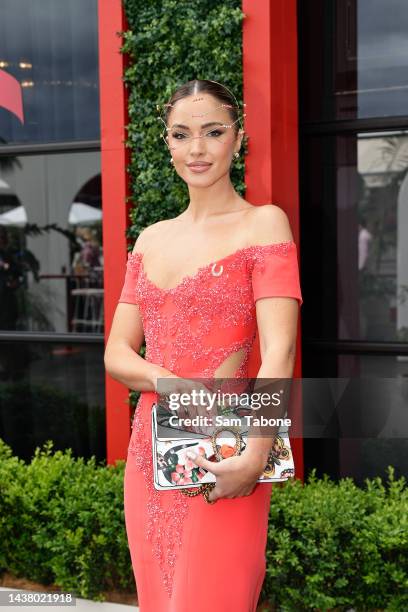 Olivia Molly Rogers during 2022 Melbourne Cup Day at Flemington Racecourse on November 1, 2022 in Melbourne, Australia.