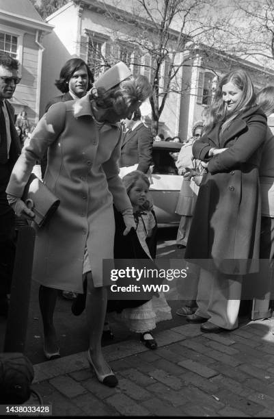 Ethel Kennedy with daughter Rory arriving at the wedding of her daughter Kathleen Kennedy and David Towndsend in Washington D.C.