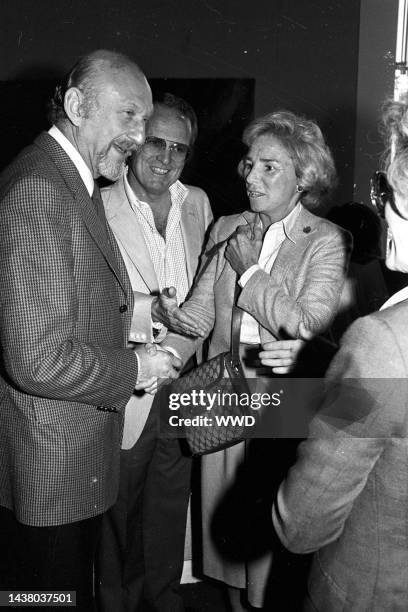Irvin Kirshner, George Stevens and Ethel Kennedy at a screening of "The Empire Strikes Back" to benefit the Special Olympics at the Kennedy Center in...