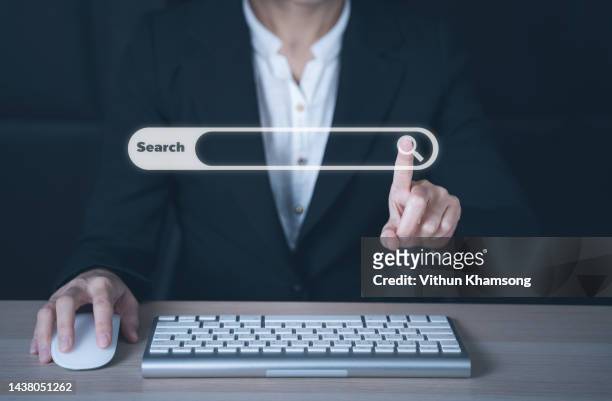 business person searching browsing internet data information
networking concept. - internet search stock pictures, royalty-free photos & images