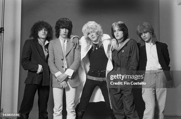 English new wave group Japan posed in Parsons Green, London in 1978. Left to right: guitarist Rob Dean, keyboard player Richard Barbieri, singer...