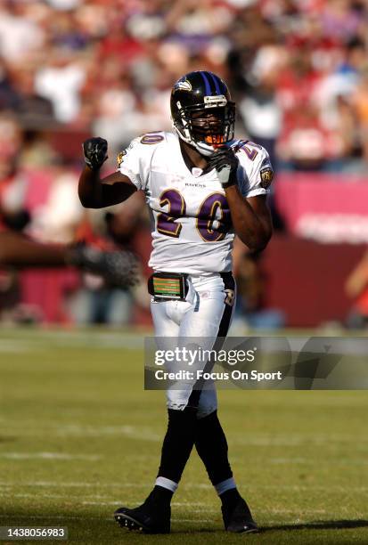 Ed Reed of the Baltimore Ravens in action against the San Francisco 49ers during an NFL football game on October 7, 2007 at Candlestick Park in San...