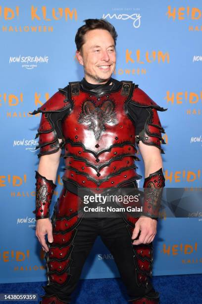 Elon Musk attends Heidi Klum's 21st Annual Halloween Party presented by Now Screaming x Prime Video and Baileys Irish Cream Liqueur at Sake No Hana...