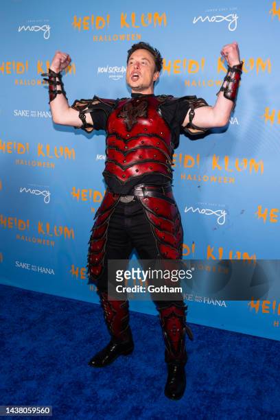 Elon Musk attends Heidi Klum's 21st Annual Halloween Party at Sake No Hana at Moxy Lower East Side on October 31, 2022 in New York City.
