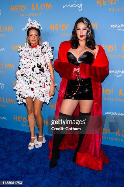 Marina Hoermanseder and Alex Mariah Peter attend Heidi Klum's 21st Annual Halloween Party at Sake No Hana at Moxy Lower East Side on October 31, 2022...