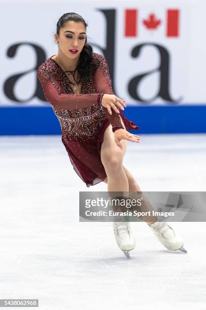 Gabrielle Daleman of Canada performs during the women's free skate during the ISU Grand Prix of Figure Skating - Skate Canada International at the...