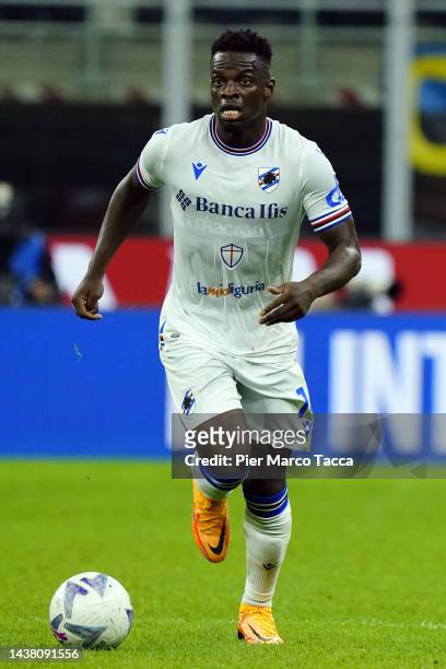 Ronaldo Vieira of UC Sampdoria in action during the Serie A match between FC Internazionale and UC Sampdoria at Stadio Giuseppe Meazza on October 29,...