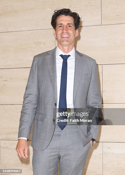 Andy Lee is seen leaving the Melbourne Cup Luncheon at Crown Towers on November 1 2022, in Perth, Australia.