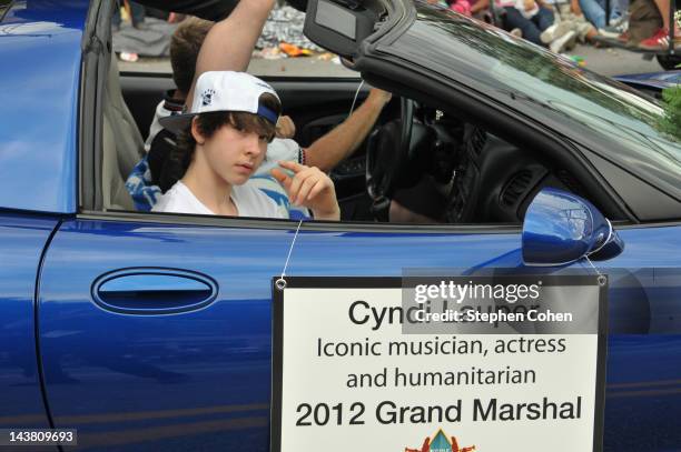 Declyn Wallace Thornton attends The Pegasus Parade during the Cyndi Lauper Shooting Scenes For Upcoming tv series on WE tv on May 3, 2012 in...