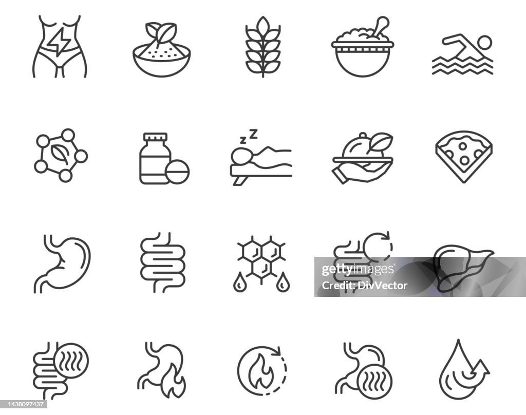 Stoffwechsel-Icon-Set