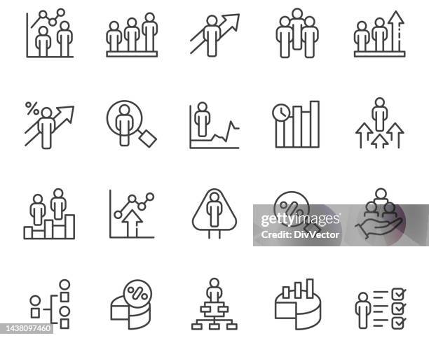 population icon set - demography icon stock illustrations