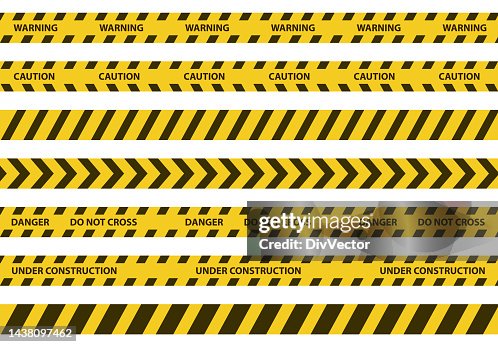 Security warning tapes vector set Security warning tapes vector set
