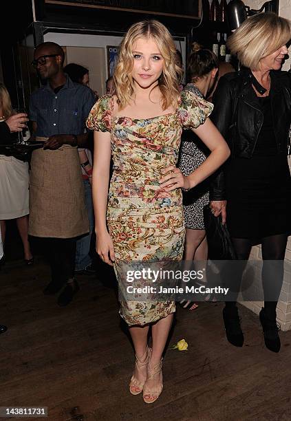 Chloe Grace Moretz attends the after party for the Cinema Society & Phase 4 Films screening of "Hick" at Ken & Cook on May 3, 2012 in New York City.