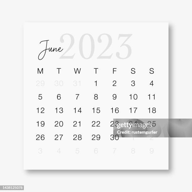 2023 calendar monday start - white background - calender day 1 stock illustrations