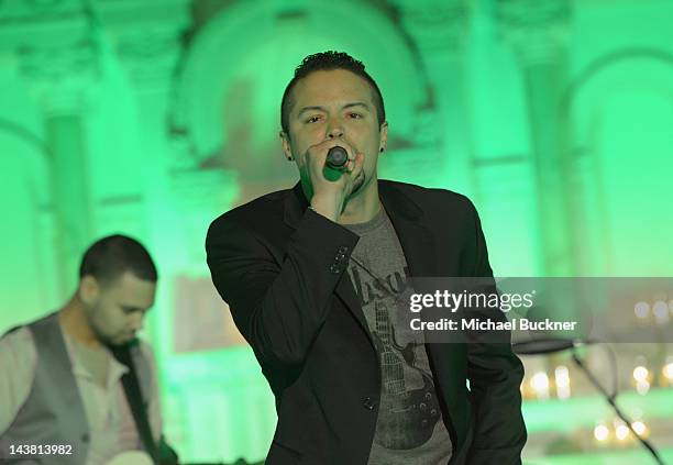 Singer Andy Vargas performs onstage at A Better LA's First Annual "In the Art of the City" Gala held at the Vibiana on May 3, 2012 in Los Angeles,...