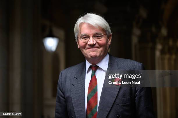 Development Minister Andrew Mitchell arrives ahead of a Cabinet Meeting at 10 Downing Street on November 1, 2022 in London, England. It was the...