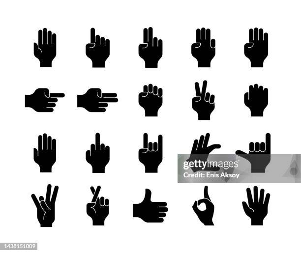 hand gestures - hand emoji stock illustrations
