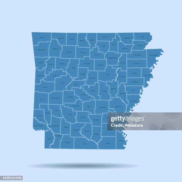 arkansas map - arkansas map stock illustrations