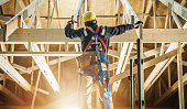 Skeleton House Frame Construction Worker