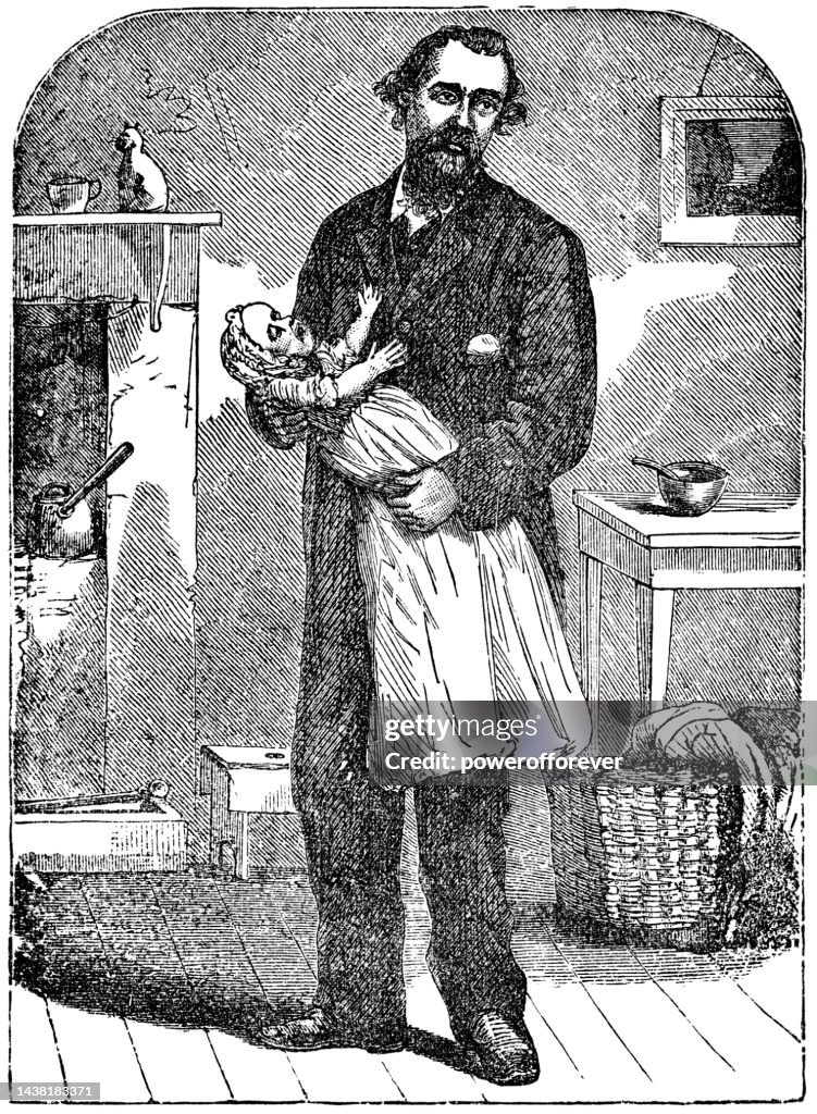Geordies Rabbit Joe Wilson In Come Geordie Had The Bairn 19th Century High-Res Vector ...