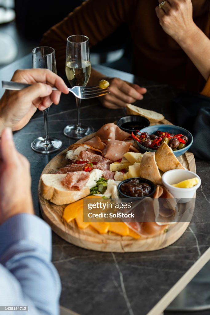 Charcuterie Board at a Restaurant